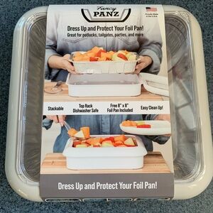 NWT Fancy Panz 8x8 white